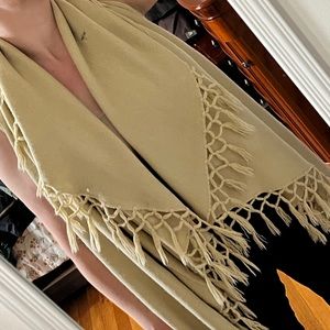 Sleeveless sweater-like material poncho/ vest - unique